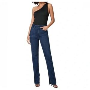 Paige Stella 34.5IN Jolene‎ Pockets Grecia Jeans High Rise Slit Ankles Sz 31